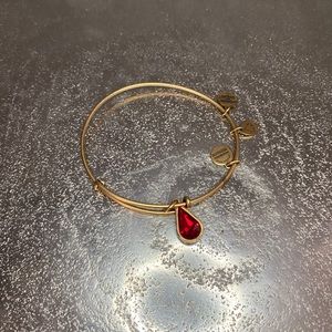 Alex and Ani gold &ruby bracelet